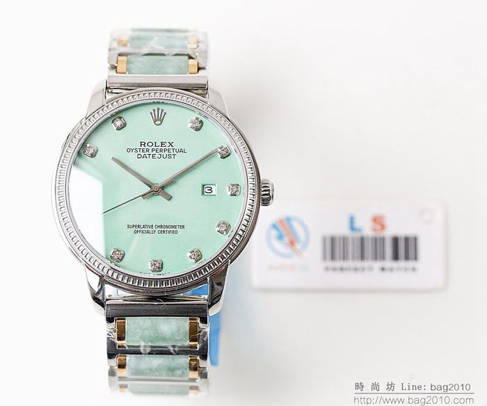 ROLEX勞力士 新品 日本進口瑞士金機芯 走時精准 防水性強 真玉翡翠 高端大氣 男士腕表  wssb4225